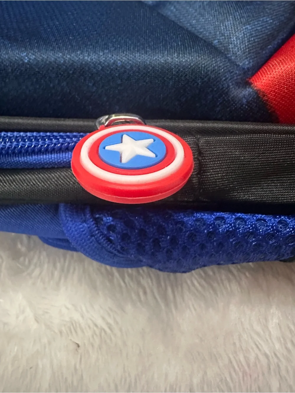 Captain America Inspired Kids Backpack - Blue & Red Star Design